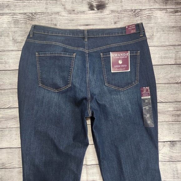 Gloria Vanderbilt Amanda Jean Plus Size 22W Short Petite Tapered Leg Stretch NWT - Picture 4 of 16